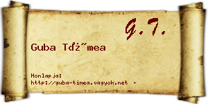 Guba Tímea névjegykártya